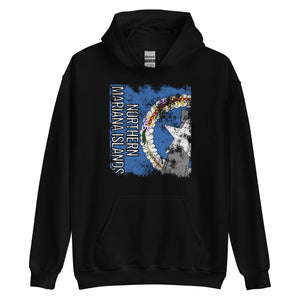 Northern Mariana Islands Flag - Distressed Flag Hoodie