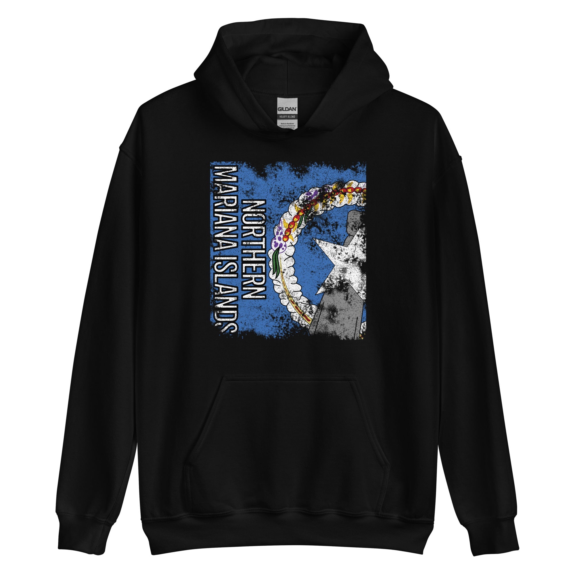 Northern Mariana Islands Flag - Distressed Flag Hoodie