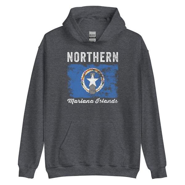 Northern Mariana Islands Flag Distressed Hoodie