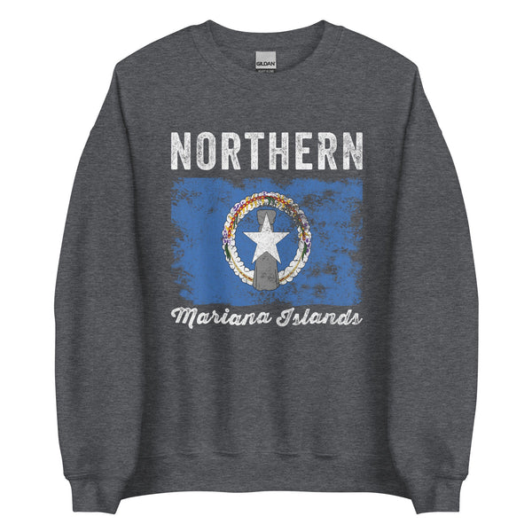 Northern Mariana Islands Flag Distressed Sweatshirt