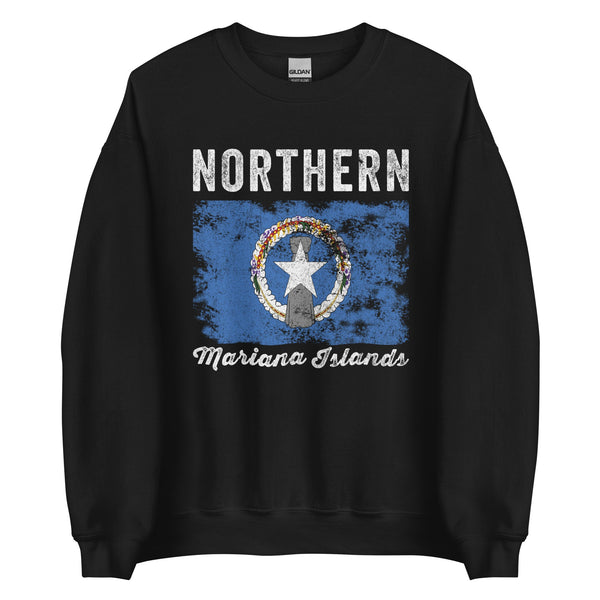 Northern Mariana Islands Flag Distressed Sweatshirt