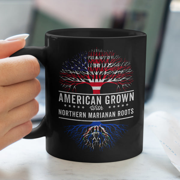 American Grown Northern Marianan Roots Flag Mug