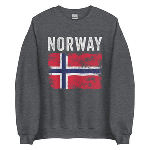 Norway Flag Distressed - Norwegian Flag Sweatshirt