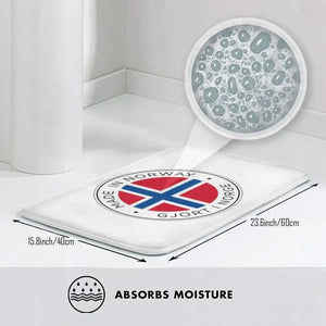 Norway Flag Doormat - Welcome Mat for Bath and Front Door