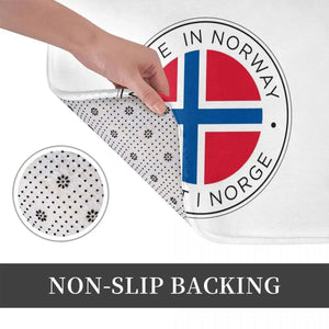 Norway Flag Doormat - Welcome Mat for Bath and Front Door
