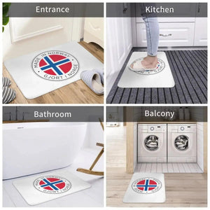 Norway Flag Doormat - Welcome Mat for Bath and Front Door