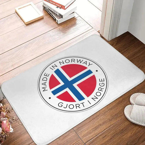 Norway Flag Doormat - Welcome Mat for Bath and Front Door