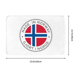 Norway Flag Doormat - Welcome Mat for Bath and Front Door