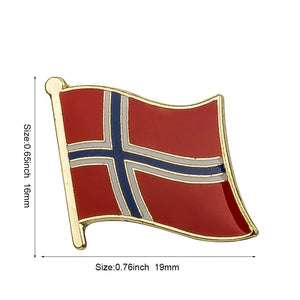 Norway Flag Lapel Pin - Enamel Pin Flag
