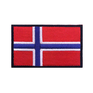 Norway Flag Patch - Iron On/Hook & Loop Patch