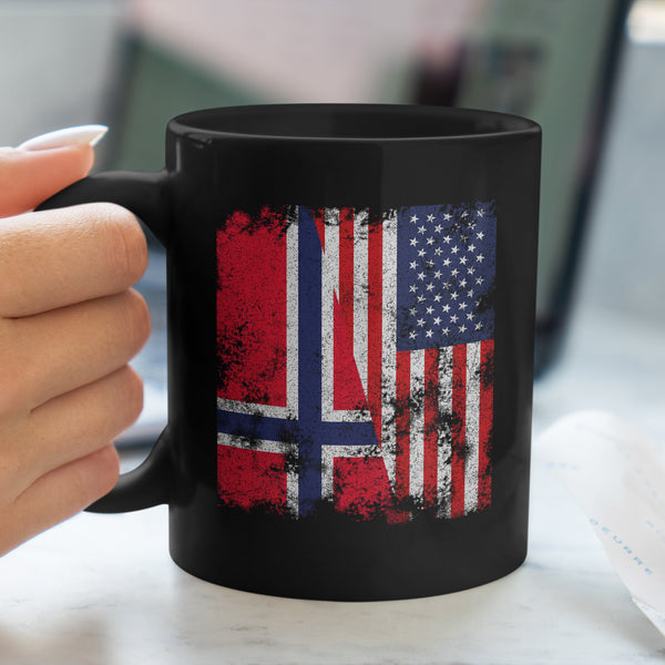 Norway USA Flag - Half American Mug