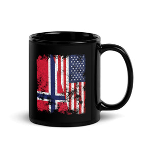 Norway USA Flag - Half American Mug