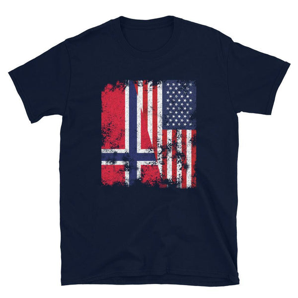 Norway USA Flag - Half American T-Shirt