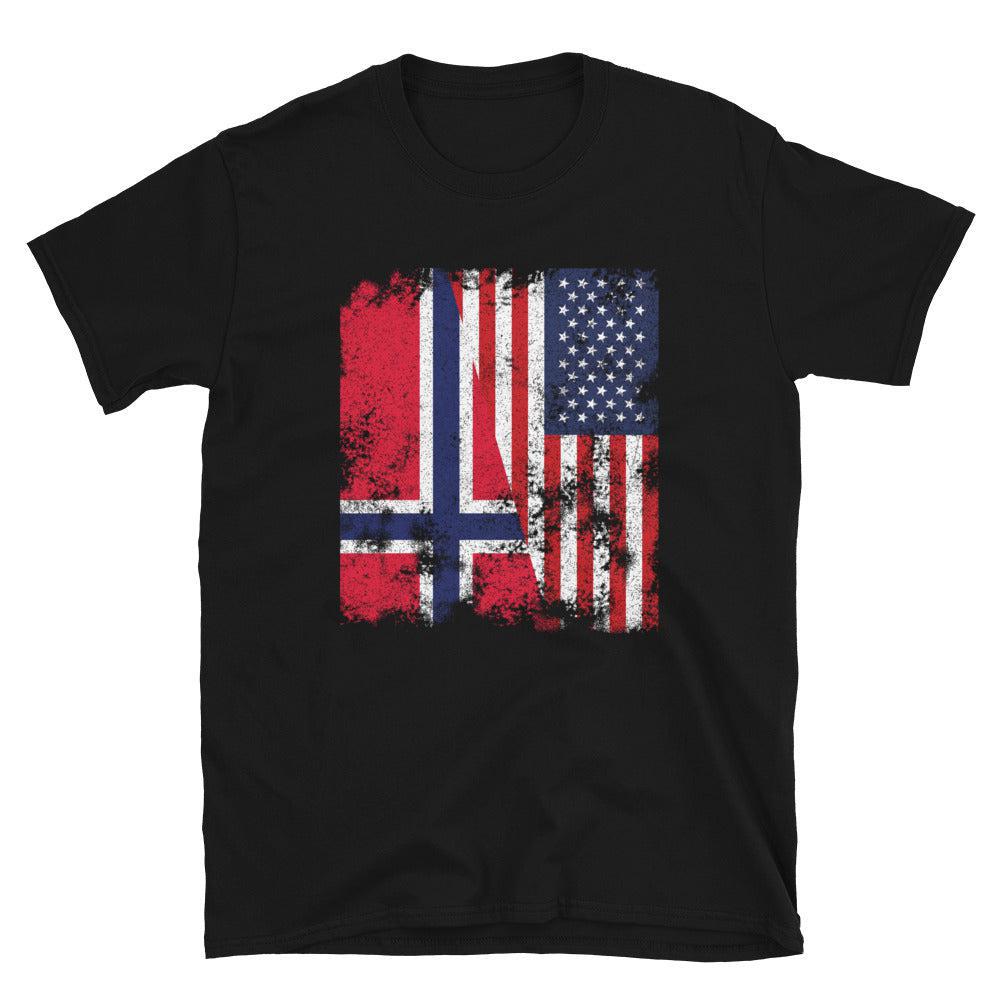 Norway USA Flag - Half American T-Shirt