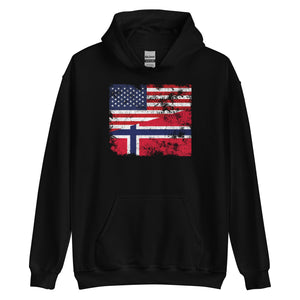 Norway USA Flag Hoodie