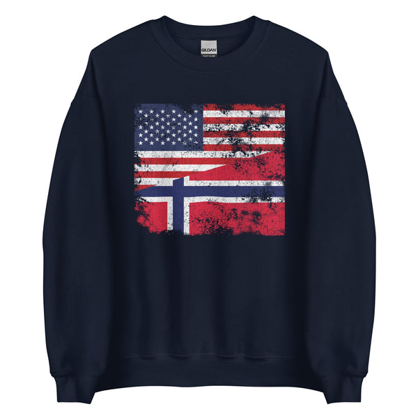 Norway USA Flag Sweatshirt