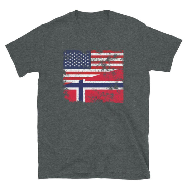 Norway USA Flag T-Shirt