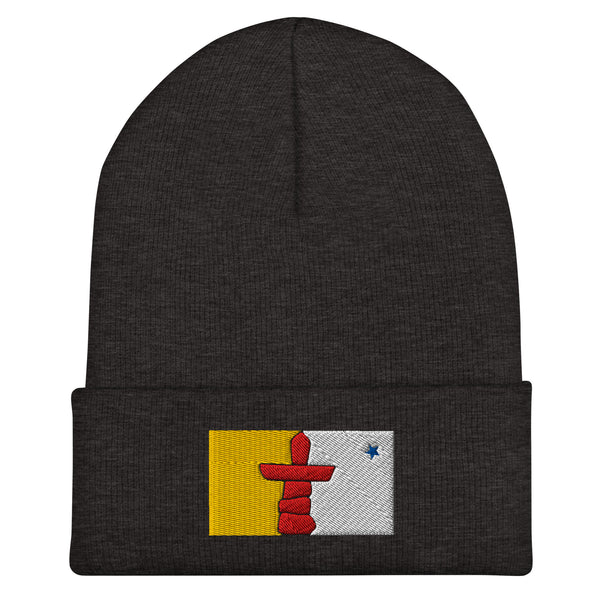 Nunavut Flag Beanie - Embroidered Winter Hat