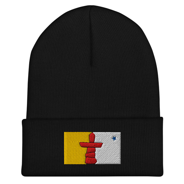 Nunavut Flag Beanie - Embroidered Winter Hat