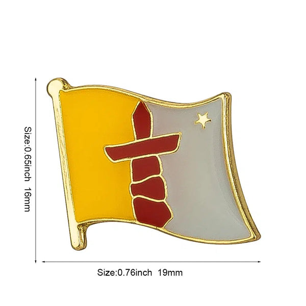 Nunavut Flag Lapel Pin - Enamel Pin Flag