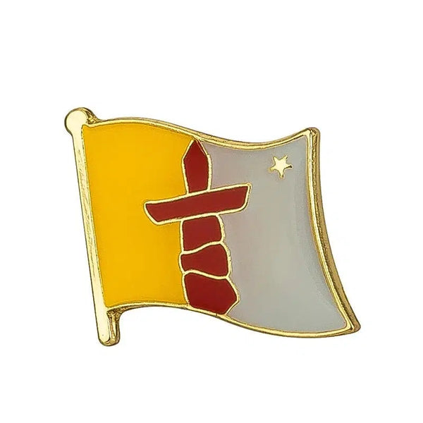 Nunavut Flag Lapel Pin - Enamel Pin Flag