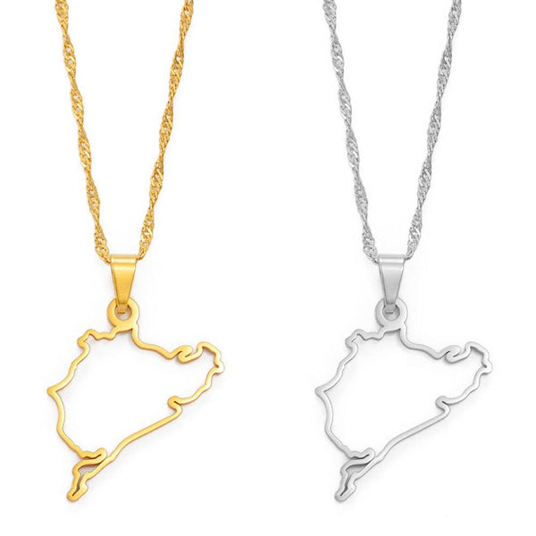 Nurburgring Map Necklace