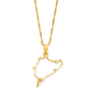 Nurburgring Map Necklace