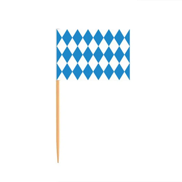 Oktoberfest Flag Toothpicks - Cupcake Toppers (100Pcs)