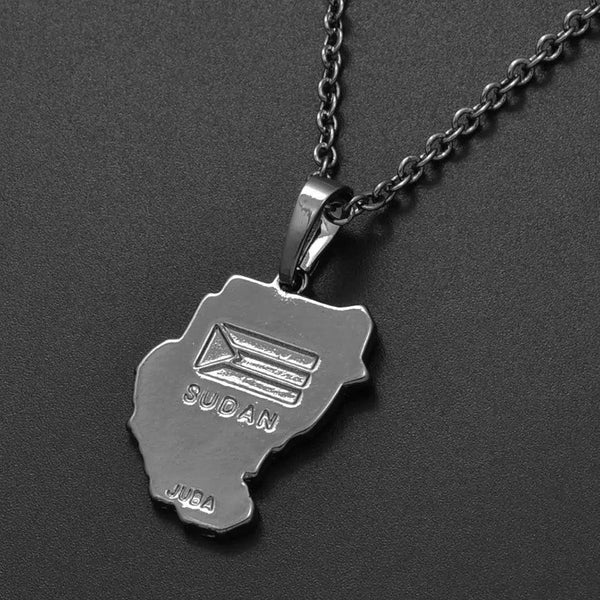 Vòng cổ bản đồ cờ Sudan cũ