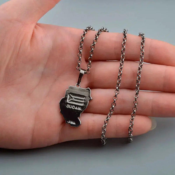 Vòng cổ bản đồ cờ Sudan cũ