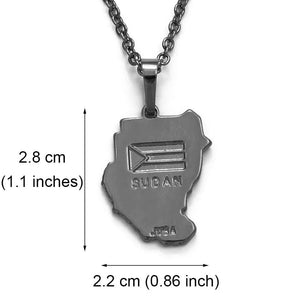 Vòng cổ bản đồ cờ Sudan cũ