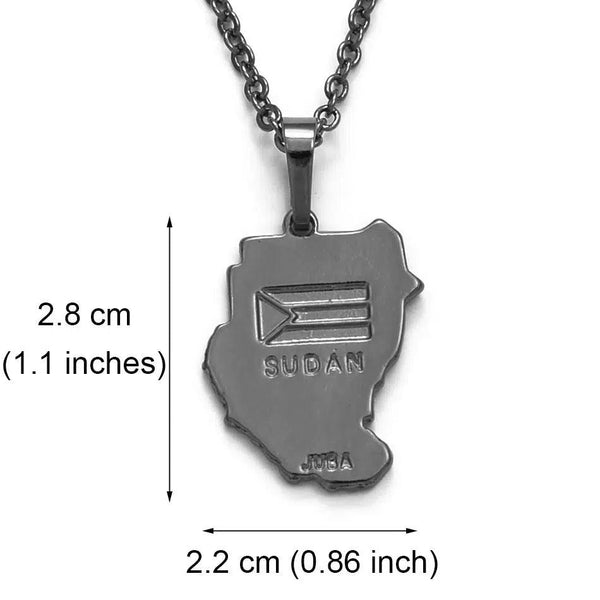 Vòng cổ bản đồ cờ Sudan cũ