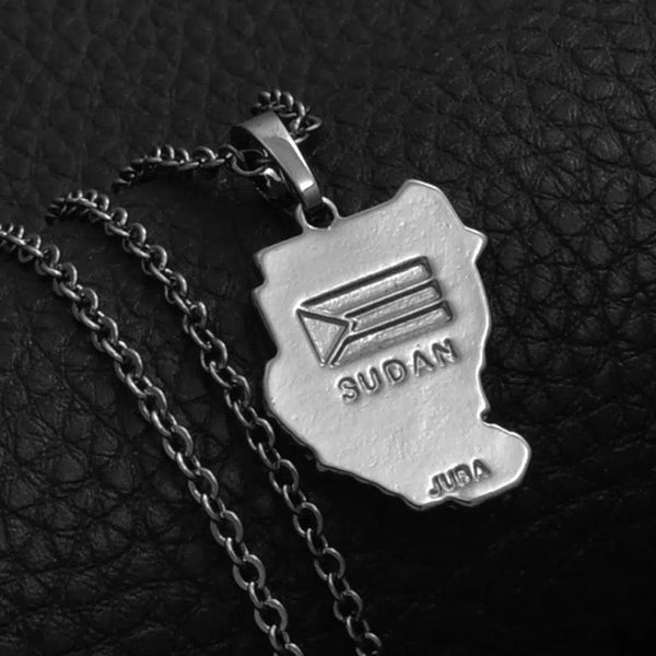 Vòng cổ bản đồ cờ Sudan cũ