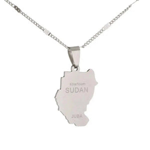 Old Sudan Map Necklace