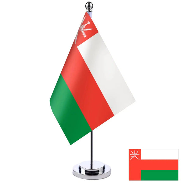 Oman Desk Flag - Small Office Table Flag