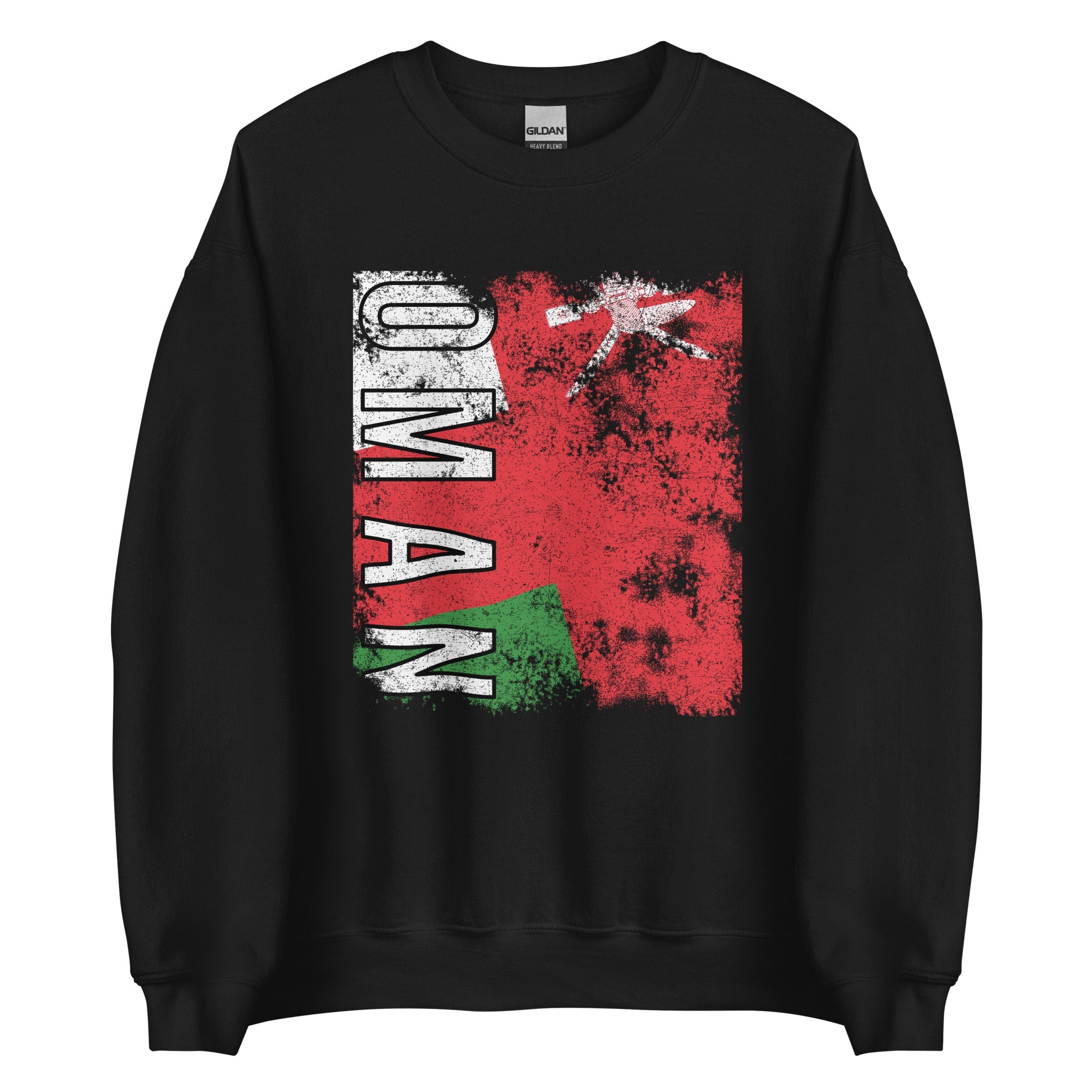 Oman Flag - Distressed Flag Sweatshirt