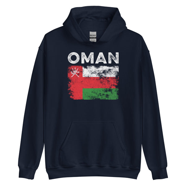 Oman Flag Distressed - Omani Flag Hoodie