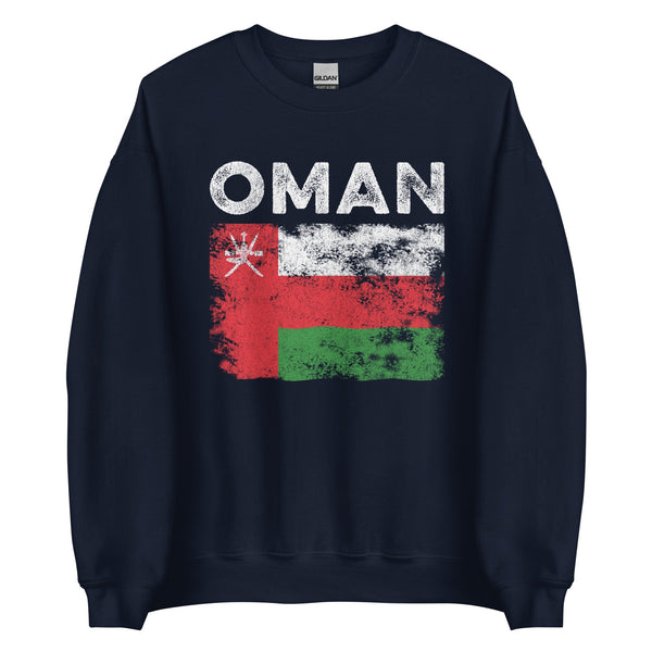 Oman Flag Distressed - Omani Flag Sweatshirt