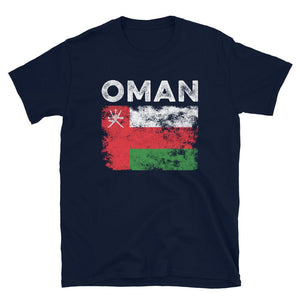 Oman Flag Distressed - Omani Flag T-Shirt