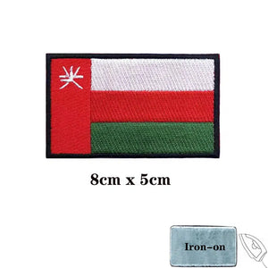 Oman Flag Patch - Iron On/Hook & Loop Patch