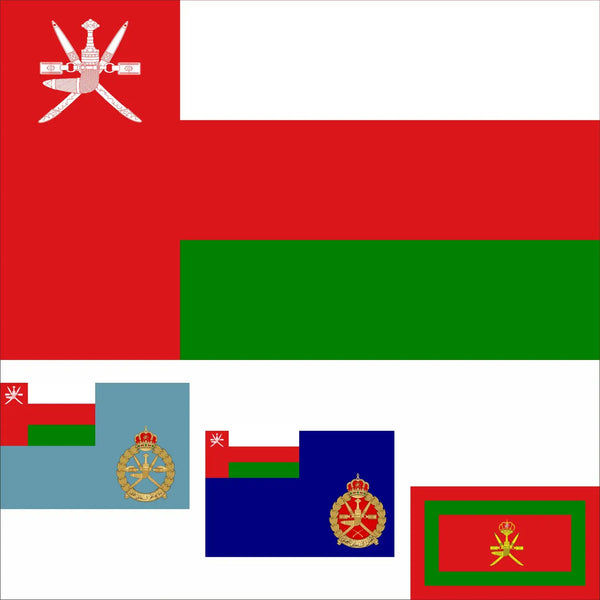 Oman Flags - 90x150cm(3x5ft) - 60x90cm(2x3ft)