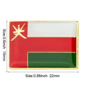 Oman Friendship Flag Lapel Pin Collection - Enamel Pin Flag