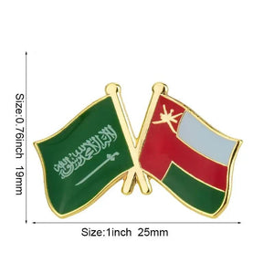 Oman Friendship Flag Lapel Pin Collection - Enamel Pin Flag