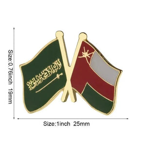 Oman Friendship Flag Lapel Pin Collection - Enamel Pin Flag