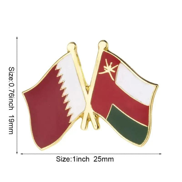 Oman Friendship Flag Lapel Pin Collection - Enamel Pin Flag