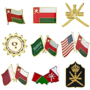 Oman Friendship Flag Lapel Pin Collection - Enamel Pin Flag