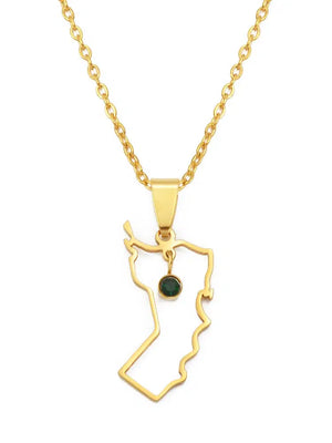 Oman Map Necklace