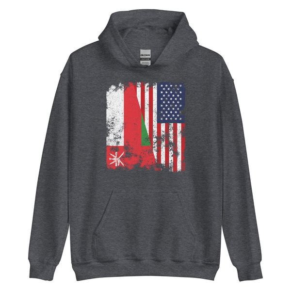 Oman USA Flag - Half American Hoodie