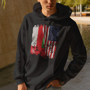 Oman USA Flag - Half American Hoodie