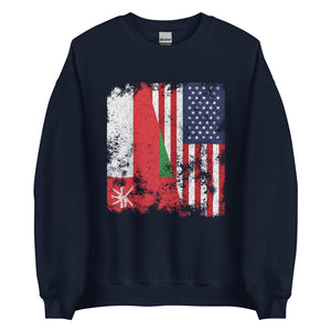 Oman USA Flag - Half American Sweatshirt